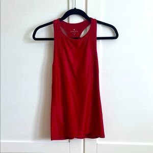 Athleta Red Fitted Sleeveless Tank Top